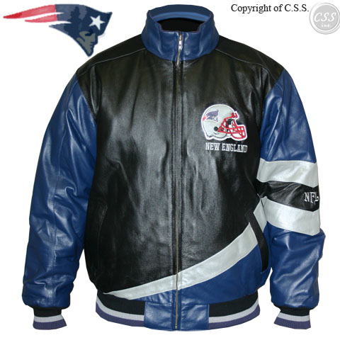 New England Patriots 100% Leather Jacket, by G-III LA53160-PAT