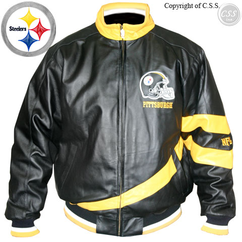 Pittsburgh Steelers Genuine Leather Jacket, by G-III LA53160-PIS