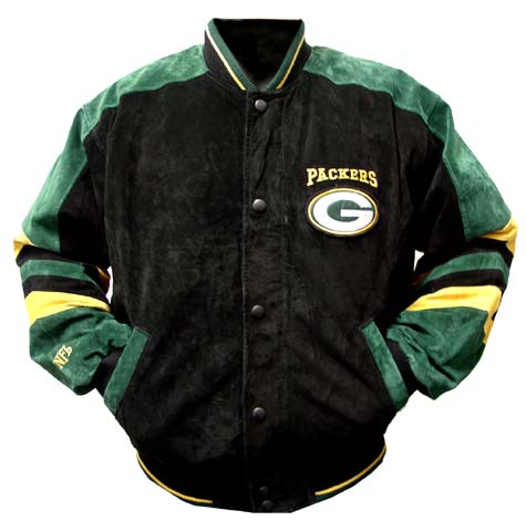 Green Bay Packers Suede Jacket - Green Bay Packers NFL Classic Suede Jacket LA69900-PAC