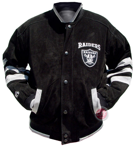 Raiders Suede Jacket - Oakland Raiders NFL Classic Suede Jacket LA69900-RAD