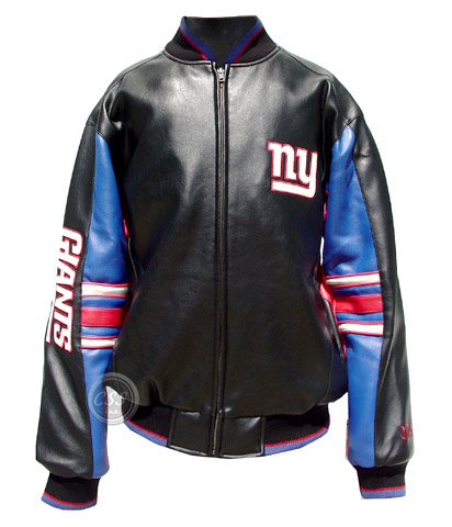 Giants NFL Jacket - New York Giants Synthetic Leather Jacket By NFL with Free Shipping LA76210G