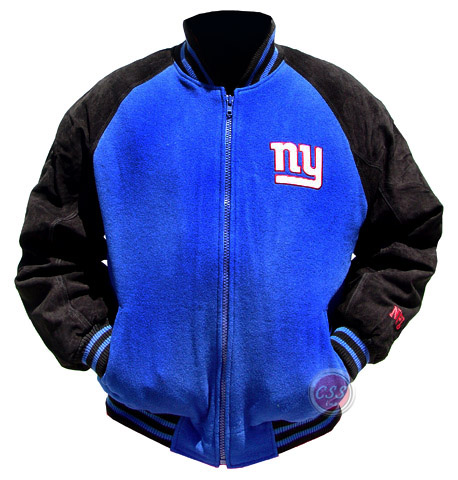 New York Giants Fleece + Suede Jacket LA80040G