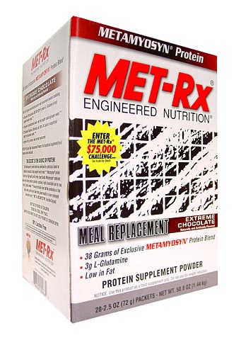 MET-RX PROTEIN DRINK  - MET-RX PROTEIN DRINK MIX EXTREME CHOCOLATE FLAVOR 20 PACK METRXEXCH