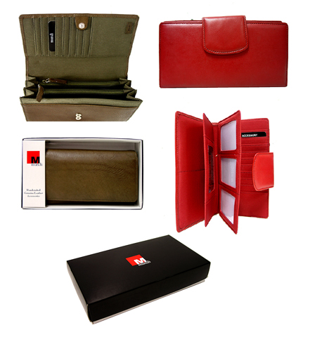 MUNDI LADIES LEATHER WALLET - NEW MUNDI GENUINE LEATHER LADIES 3 ASSORTED WALLETS MUNDIWOR40