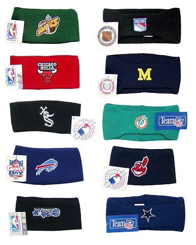 HEAD BAND - NFL, NHL AND BASEBALL LICENSED HEAD BAND ASST. NFLHB