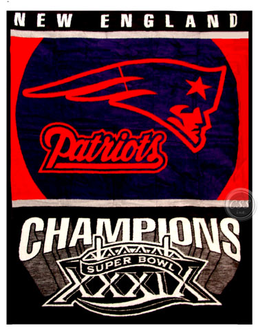 New England Patriots Throw Blanket 60 Inch x 80 Inch NFLPLB