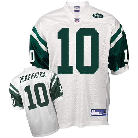 REEBOK JETS CHAD PENNINGTON JERSEY - NFL Equipment New York Jets Chad Pennington Authentic White Jersey NYJETSPWJ