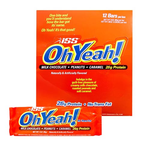 OhYeah - ISS Research OhYeah! Milk Chocolate - Peanuts - Caramel 48 Bars Case Pack OHYEAHCASE