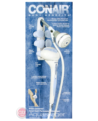 Conair Body Benefits Aquassager - Water-Powered Hand Held Percussion Massager PAM1