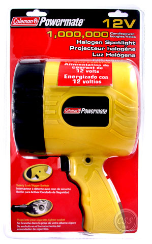 Coleman Powermate PML8001Y 12V 1,000,000 Candlepower Halogen Spotlight PML8001Y