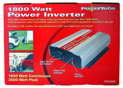 Coleman Power Inverters power to go power inverters 1800 watt power inverter PTG1800
