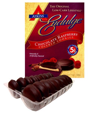 Atkins Endulge Chocolate Raspberry Covered Cookies 192 Cookies Case Pack With Free Shipping F102030CASE
