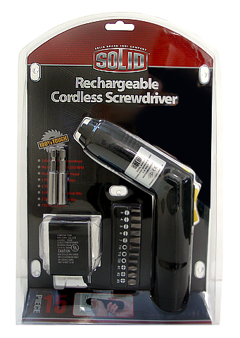Cordless Screwdriver: Solid Rechargeable Cordless Screwdriver with Accessories RS-6-3848