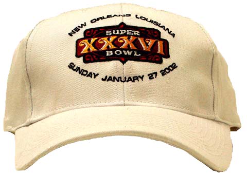 Super Bowl Xxxvi Embroidered Hats - Asst. Colors SBXXXVIH