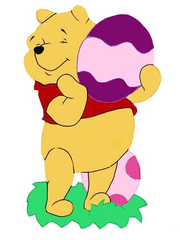 EASTER DECORATIVE FLAG:  WINNIE THE POOH EASTER POOH 28 INCH x 40 INCH DECORATIVE FLAG SE00268-60
