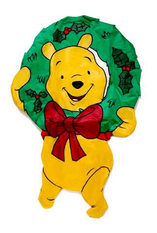 CHRITMAS DECORATIVE YARDSCULPT:  WINNIE THE POOH YARDSCULPT 28 IN. x 44 CHRISTMAS DECORATION SX90868
