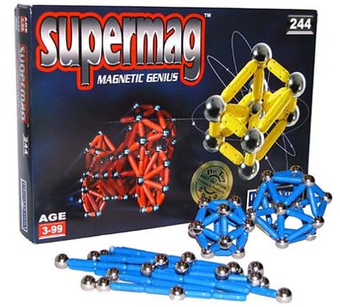 Supermag Magnetic Genius 244 Piece Magnetic Building Set TOB9981