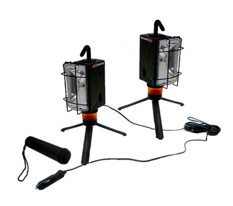Coleman W398 Work Light- 12 Volt Work Light 2pk with Tri-Pod, TPCHW398 TPCHW398