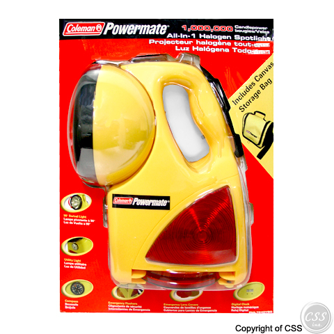 Rechargeable Spotlights 10 in 1 One Million Candlepower Halogen Spotlight With Canvas Storage Bag TPML7240YBG