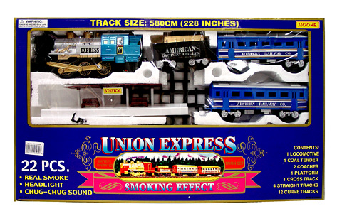 UNION EXPRESS BATTERY OPERATED TRAIN SET TSB-12-3989