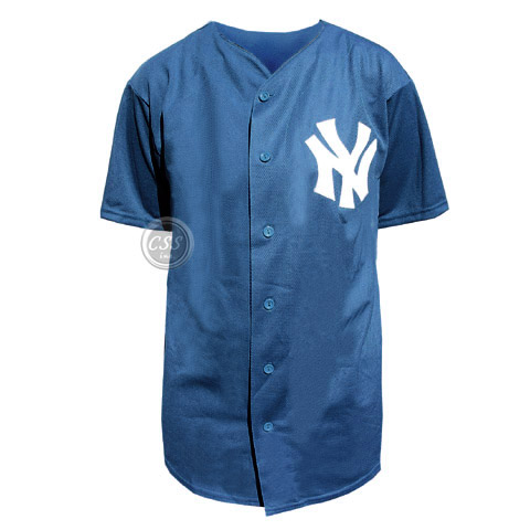 Yankees Genuine Jersey - New York Yankees Genuine Blue Baseball Jersey By Majestic YANKEES-BLUE