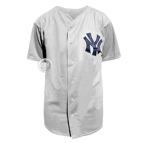 Yankees Genuine Jersey - New York Yankees Genuine Silver Baseball Jersey By Majestic YANKEES-SIL