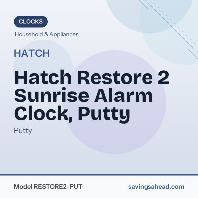 Hatch Restore 2 Sunrise Alarm Clock, Putty