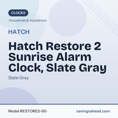 Hatch Restore 2 Sunrise Alarm Clock, Slate Gray