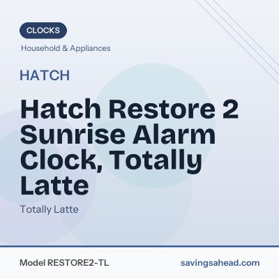 Hatch Restore 2 Sunrise Alarm Clock, Totally Latte