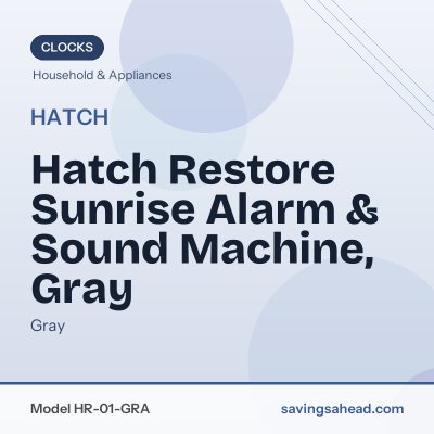 Hatch Restore Sunrise Alarm & Sound Machine, Gray
